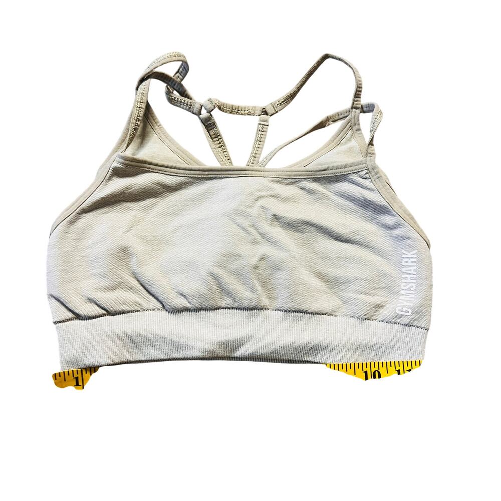 Tan Gymshark Racer Back Sports Bra Workout Athleisure Yoga Running XS
